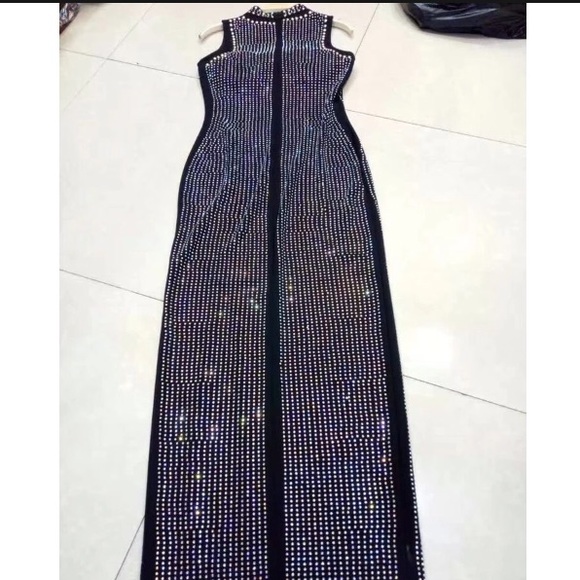 Stunning Black Studded Bling Dress - Picture 8 of 8